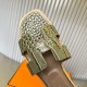 Crocodile pattern new color, two-color effect, new revision (Hermès) Packaging upgrade, version of the workmanship material upgrade.Hermes  market highest version of pure handmade shoes   Top Product Hermes Slippers  ---