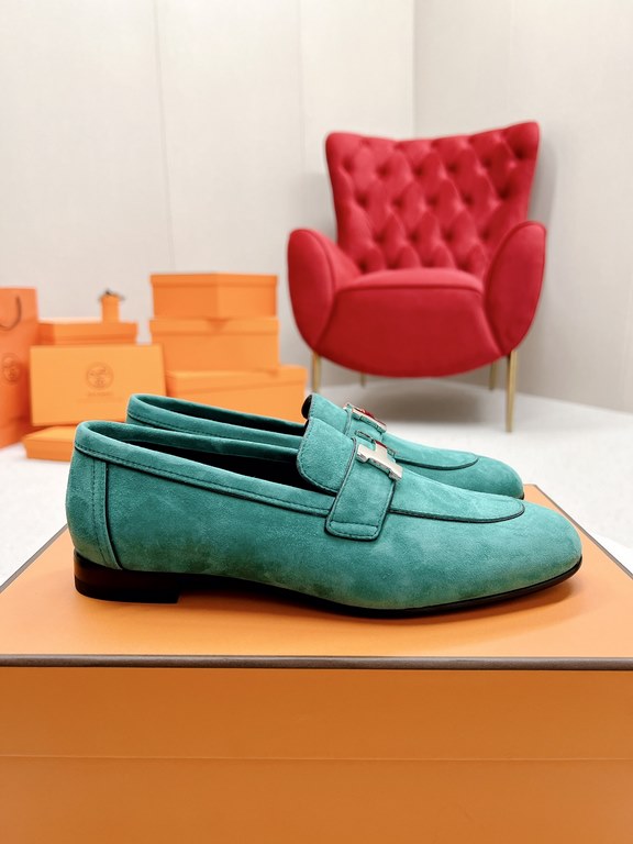 HERME'c, the whole network exclusive handmade, private high-end customization, classic handmade workshop ~ ~ ~ big goods real shotRoyal Loafers, very classic, versatile, simple, colorblocking design, on the foot is very 