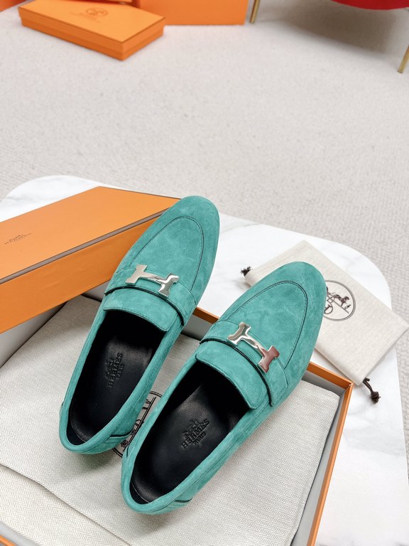 HERME'c, the whole network exclusive handmade, private high-end customization, classic handmade workshop ~ ~ ~ big goods real shotRoyal Loafers, very classic, versatile, simple, colorblocking design, on the foot is very 