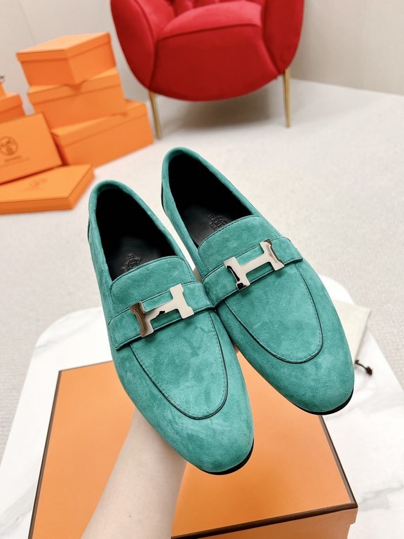 HERME'c, the whole network exclusive handmade, private high-end customization, classic handmade workshop ~ ~ ~ big goods real shotRoyal Loafers, very classic, versatile, simple, colorblocking design, on the foot is very 