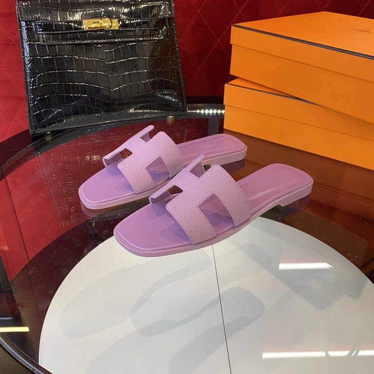 New color, full midsole, new revision (Hermès) Packaging upgraded, version of the workmanship materials upgraded.Hermes  market highest version pure handmade shoes   Top Product Hermes Slippers  ----------Early spring ne