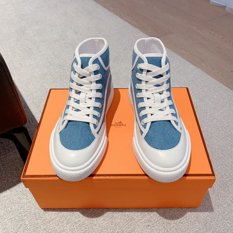 Men's [Guanhua] Hermes  home 23ss early spring new products! Classic boot shape   British color blocking design, classic and durable! The original inverted mold last shape, the ultimate 11 shape, imported high-end knitti