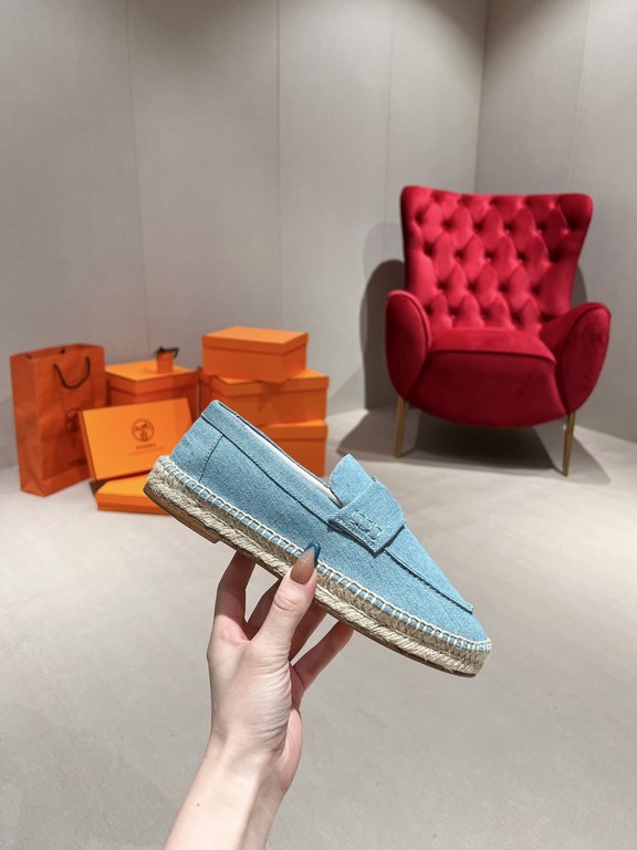 [Herme'c] Hermes 23 years of early spring latest Trip straw shoes, the official website of the latest   vacation travel must have a god. By Hermes shoes chief designer Pierre Hardy personally involved in creating, leadin