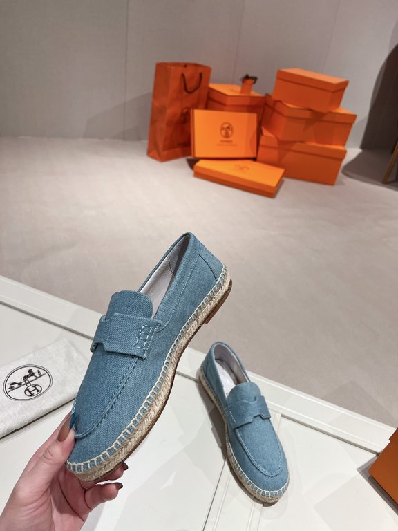 [Herme'c] Hermes 23 years of early spring latest Trip straw shoes, the official website of the latest   vacation travel must have a god. By Hermes shoes chief designer Pierre Hardy personally involved in creating, leadin