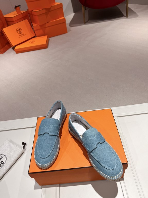 [Herme'c] Hermes 23 years of early spring latest Trip straw shoes, the official website of the latest   vacation travel must have a god. By Hermes shoes chief designer Pierre Hardy personally involved in creating, leadin