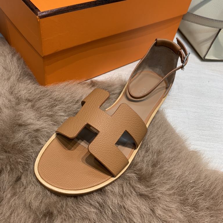 H Brand Santorini Sandals, Epsom Leather.Pursuing enamel Pure handmade Crafted and 100% handmade Hermes Emmaus  ...2023 Newly Upgraded  Epsom Leather Sandals Inspired by the design or follow the traditional classic H upp