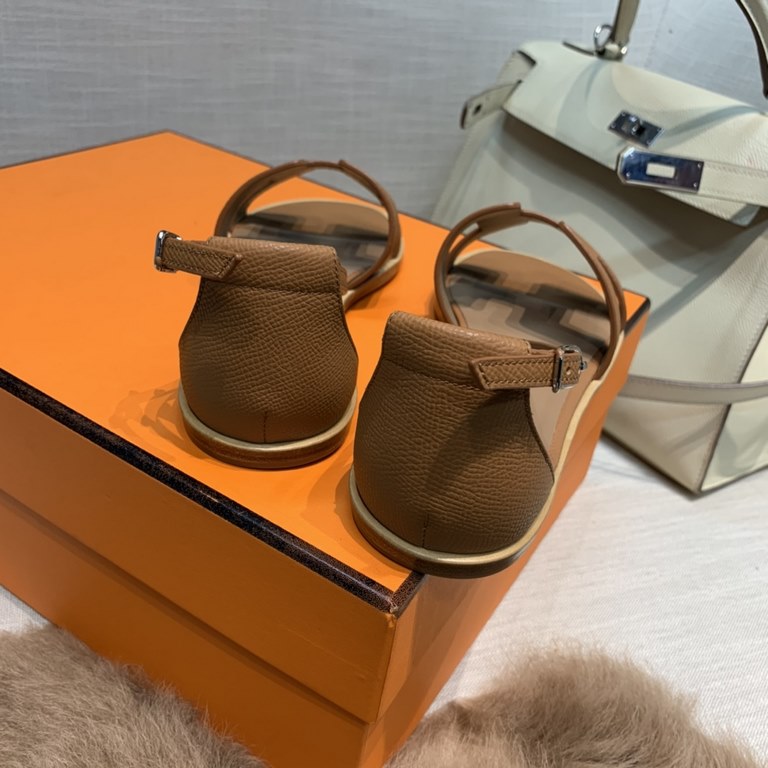 H Brand Santorini Sandals, Epsom Leather.Pursuing enamel Pure handmade Crafted and 100% handmade Hermes Emmaus  ...2023 Newly Upgraded  Epsom Leather Sandals Inspired by the design or follow the traditional classic H upp