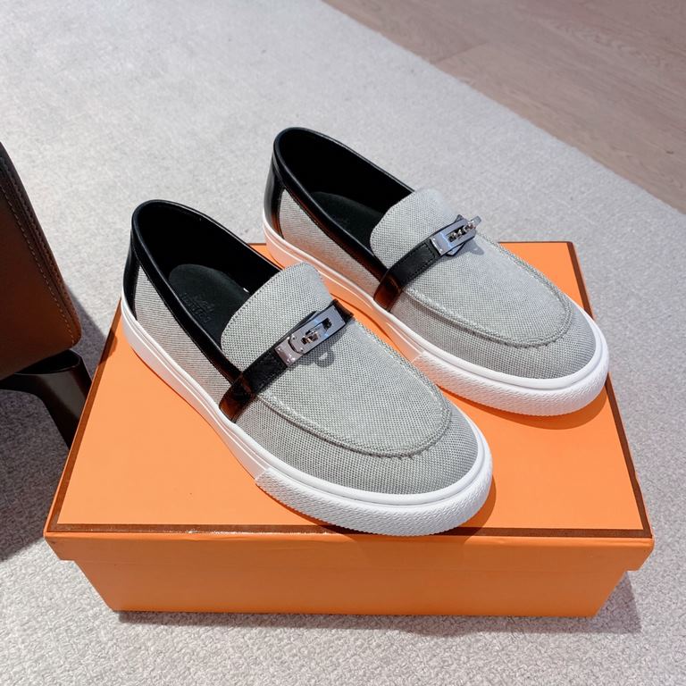 Men's [Guanhua] Hermes  home 23ss early spring new products! Classic boot shape   British color blocking design, classic and durable! The original inverted mold last shape, the ultimate 11 shape, imported high-end knitti