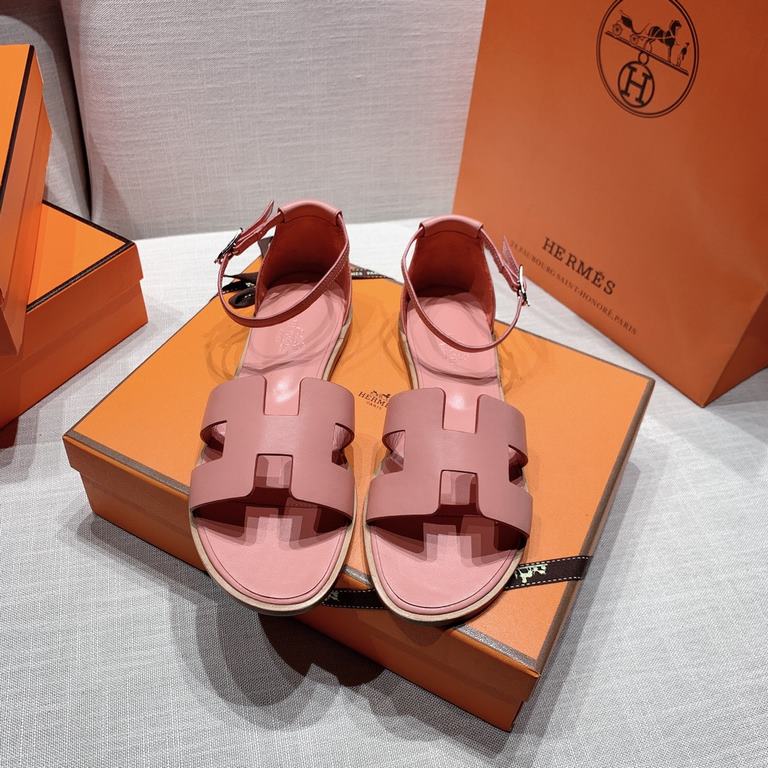 H Brand Santorini Sandals, Epsom Leather.Pursuing enamel Pure handmade Crafted and 100% handmade Hermes Emmaus  ...2023 Newly Upgraded  Epsom Leather Sandals Inspired by the design or follow the traditional classic H upp