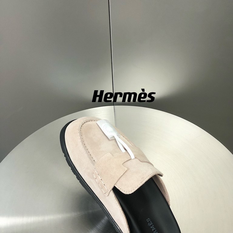 Male (top version)Herme...s H family SS23 new arrival ~!The latest explosion couple Mueller shoes Birkenstocks yyds  the only pair of version of the whole network leather wrapped edge  yardsWomen 35-40 Men 38-45