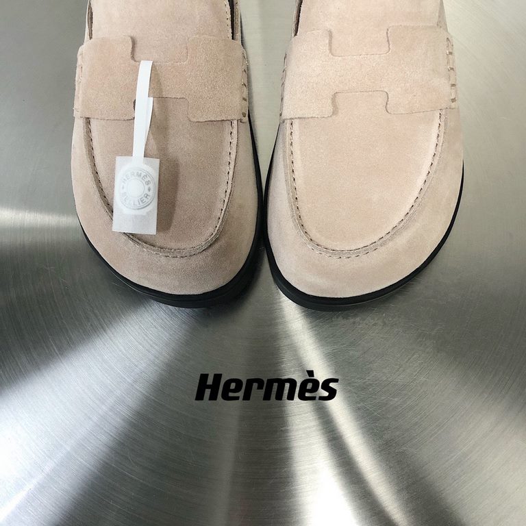 Male (top version)Herme...s H family SS23 new arrival ~!The latest explosion couple Mueller shoes Birkenstocks yyds  the only pair of version of the whole network leather wrapped edge  yardsWomen 35-40 Men 38-45