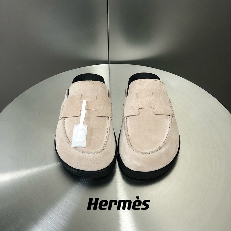 Male (top version)Herme...s H family SS23 new arrival ~!The latest explosion couple Mueller shoes Birkenstocks yyds  the only pair of version of the whole network leather wrapped edge  yardsWomen 35-40 Men 38-45