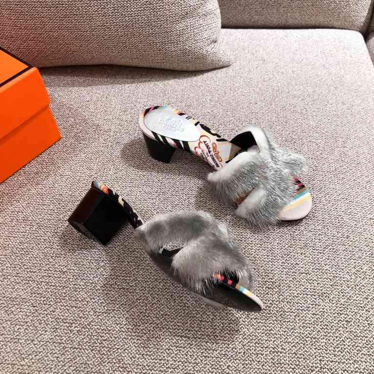 [Guanhua] Hermes  home 20ss fall and winter new products! Classic boot shape   British mink fur design, classic and durable! Original inverted mold last shape, extreme 11 shape, imported high-end knitting needles present