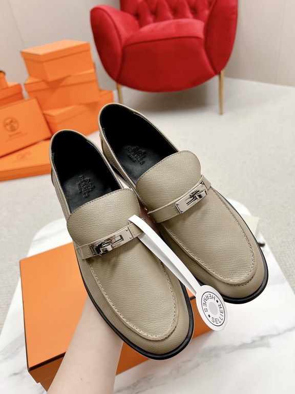 HERME'c, the whole network exclusive handmade, private high-end customization, classic handmade workshop ~ ~ big goods real shotDestin Loafers, very classic, versatile, simple, colorblocking design, on the foot is very f