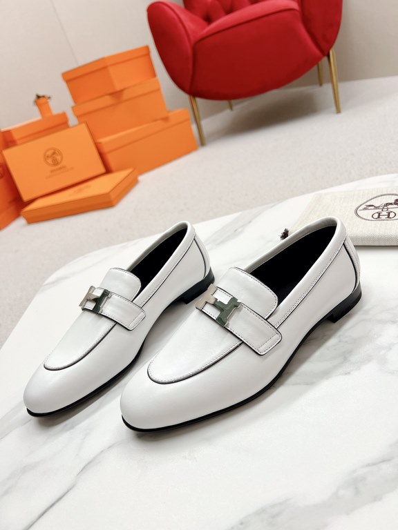 HERME'c, the whole network exclusive handmade, private high-end customization, classic handmade workshop ~ ~ ~ big goods real shotRoyal Loafers, very classic, versatile, simple, colorblocking design, on the foot is very 