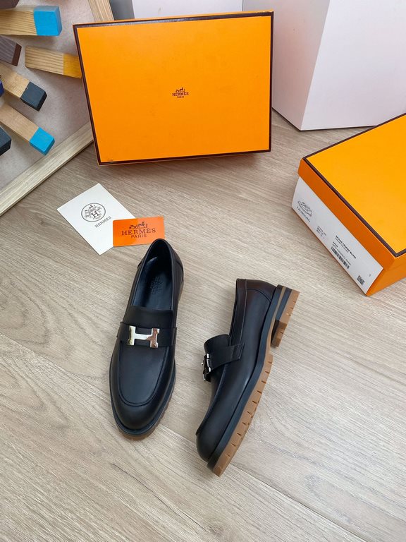 PriceNew on the new Hermes 2022 fall and winter official website new Faubourg flat H buckle small leather shoes Lefthand shoes Oxford shoesUpper H top grade cowhide leather. Lining and insole custom-dyed goatskin. Sole m