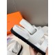 Men  [ΗERMES 】 Hermes spring and summer classic couple models second uncle slippers Chypre ugly ugly ugly uncle slippers - old man slippers, on the foot is simply too comfortable! It's simple and cute!All mixed breed she