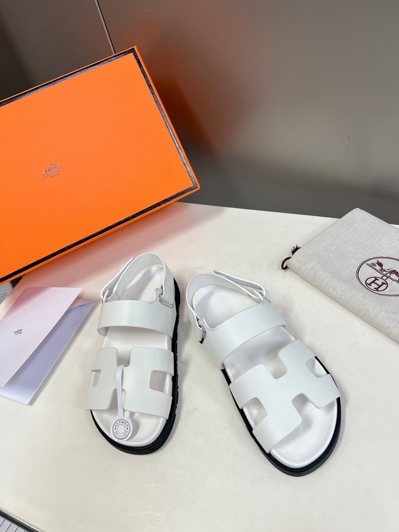 Men  [ΗERMES 】 Hermes spring and summer classic couple models second uncle slippers Chypre ugly ugly ugly uncle slippers - old man slippers, on the foot is simply too comfortable! It's simple and cute!All mixed breed she