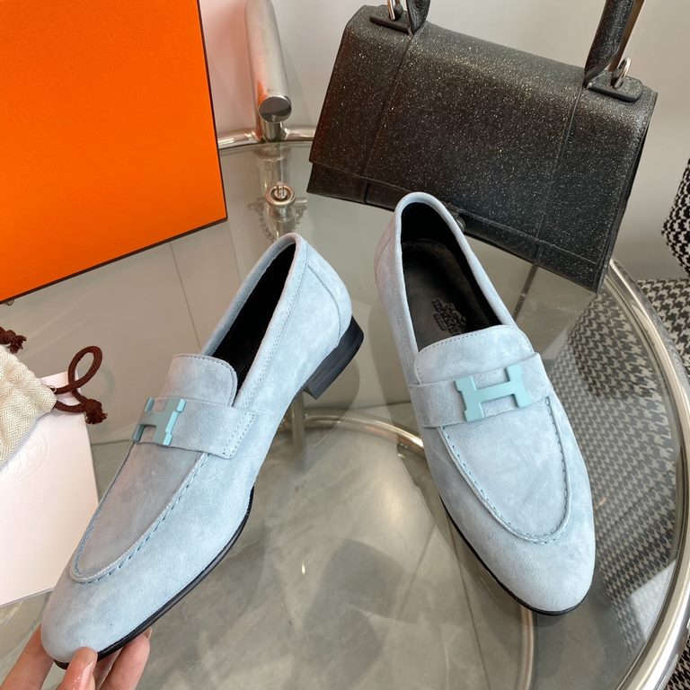 Hermes Hermes  Home RoyalParis Collection Louboutin Shoes  Top quality Classic H buckletassel series  Upper Imported LambskinSheepskin Leather injection molding rubber non-slip outsole size35-39(34.40.41.42 customized)