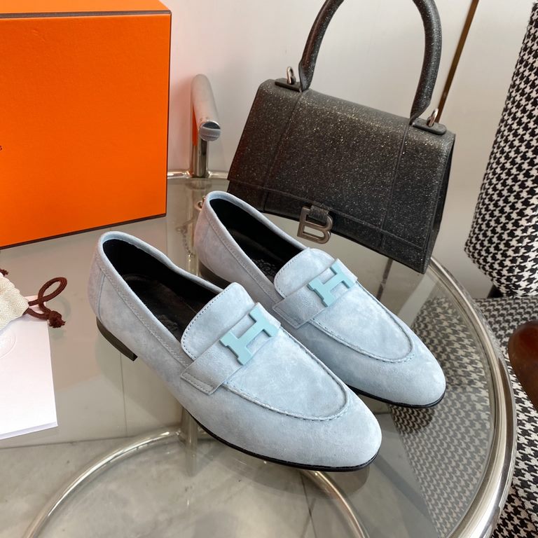 Hermes Hermes  Home RoyalParis Collection Louboutin Shoes  Top quality Classic H buckletassel series  Upper Imported LambskinSheepskin Leather injection molding rubber non-slip outsole size35-39(34.40.41.42 customized)