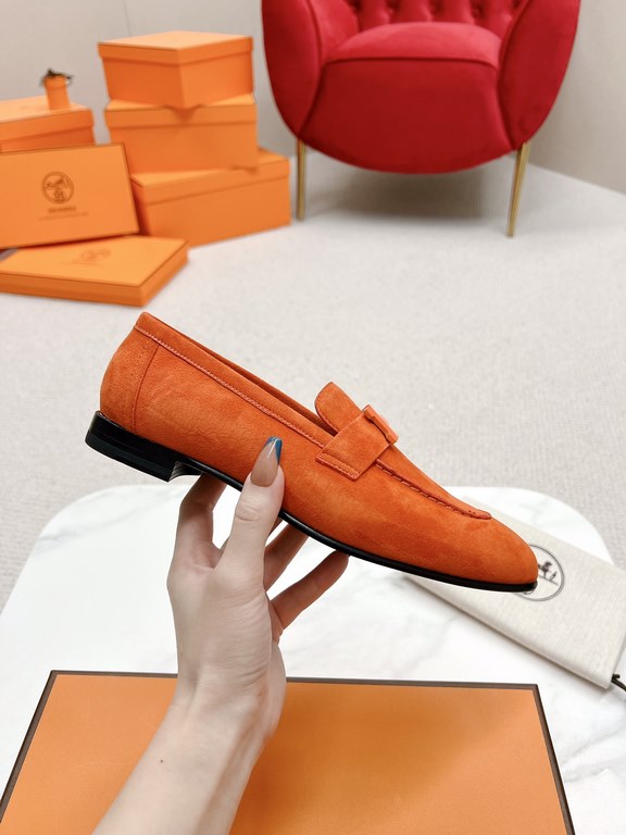 HERME'c, the whole network exclusive handmade, private high-end customization, classic handmade workshop ~ ~ ~ big goods real shotRoyal Loafers, very classic, versatile, simple, colorblocking design, on the foot is very 