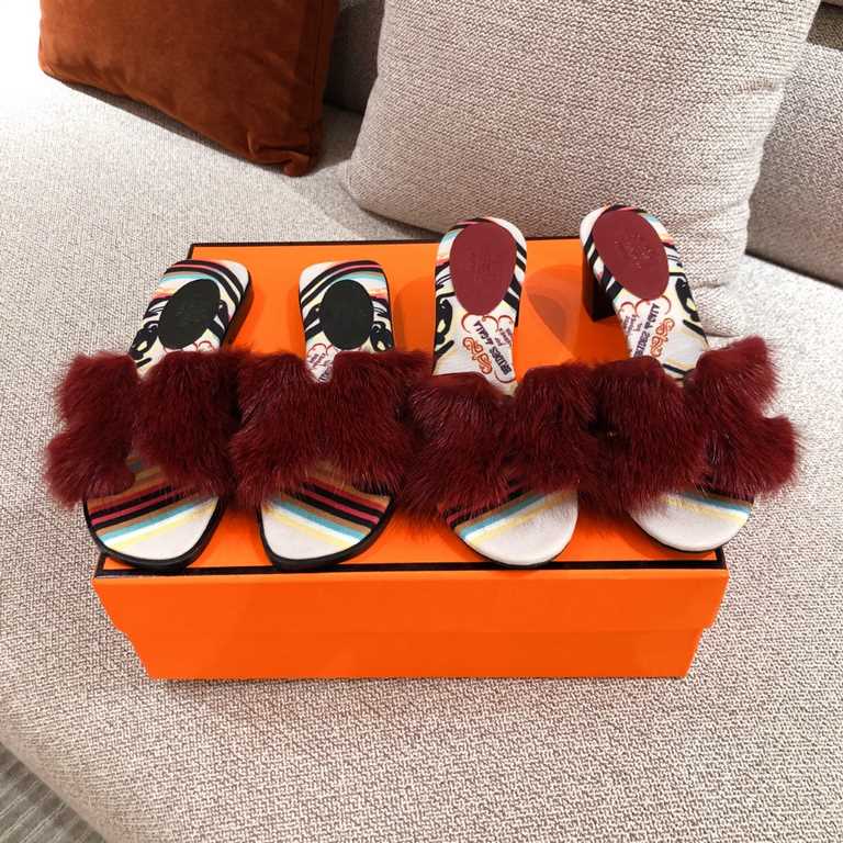 [Guanhua] Hermes  home 20ss fall and winter new products! Classic boot shape   British mink fur design, classic and durable! Original inverted mold last shape, extreme 11 shape, imported high-end knitting needles present