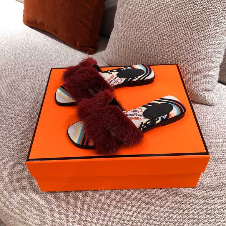 [Guanhua] Hermes  home 20ss fall and winter new products! Classic boot shape   British mink fur design, classic and durable! Original inverted mold last shape, extreme 11 shape, imported high-end knitting needles present