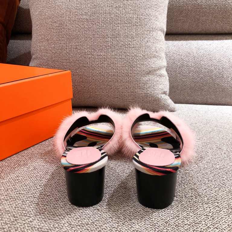 [Guanhua] Hermes  home 20ss fall and winter new products! Classic boot shape   British mink fur design, classic and durable! Original inverted mold last shape, extreme 11 shape, imported high-end knitting needles present