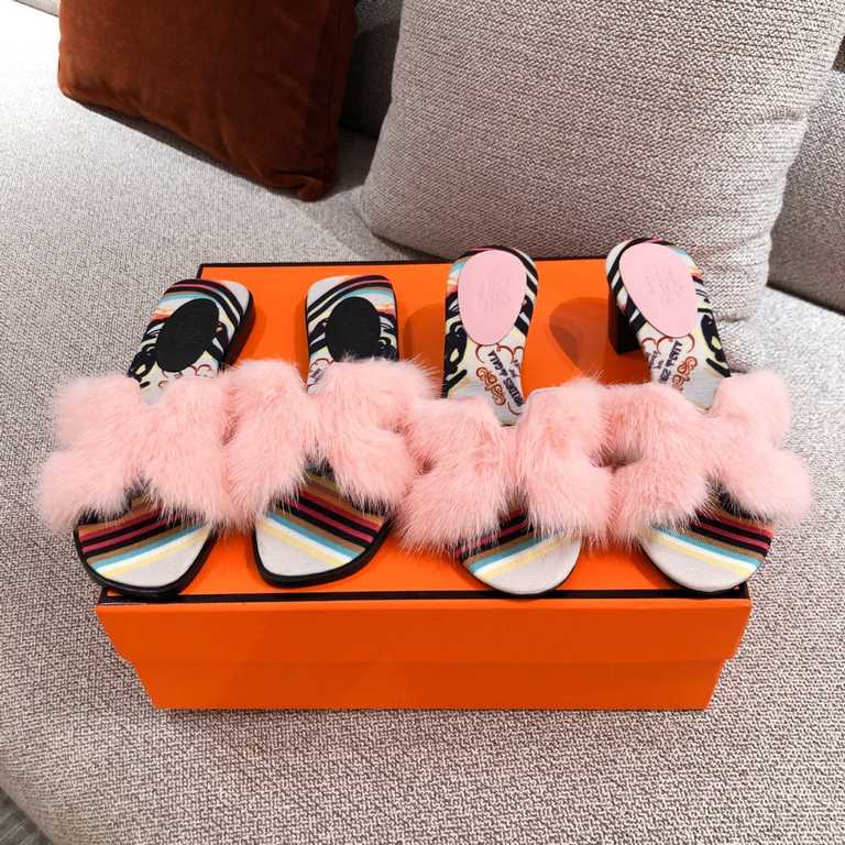 [Guanhua] Hermes  home 20ss fall and winter new products! Classic boot shape   British mink fur design, classic and durable! Original inverted mold last shape, extreme 11 shape, imported high-end knitting needles present