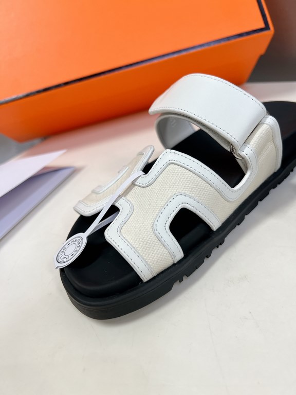 Men  [ΗERMES 】 Hermes spring and summer classic couple models second uncle slippers Chypre ugly ugly ugly uncle slippers - old man slippers, on the foot is simply too comfortable! It's simple and cute!All mixed breed she