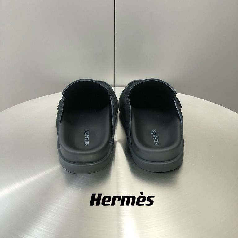 Male (top version)Herme...s H family SS23 new arrival ~!The latest explosion couple Mueller shoes Birkenstocks yyds  the only pair of version of the whole network leather wrapped edge  yardsWomen 35-40 Men 38-45