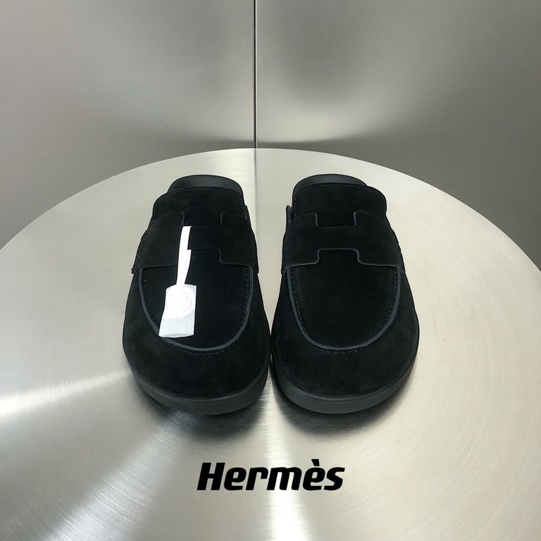 Male (top version)Herme...s H family SS23 new arrival ~!The latest explosion couple Mueller shoes Birkenstocks yyds  the only pair of version of the whole network leather wrapped edge  yardsWomen 35-40 Men 38-45