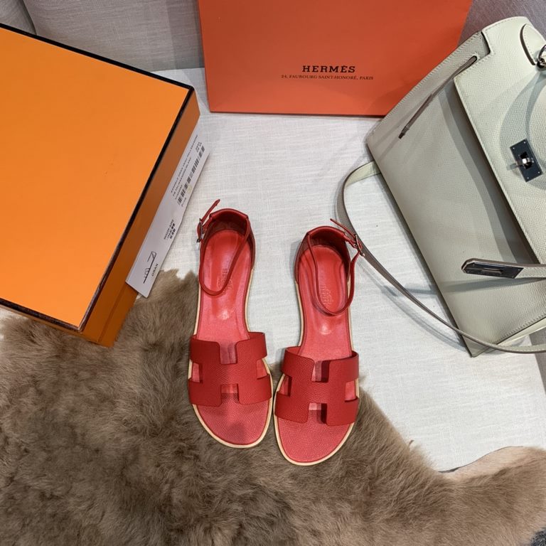 H Brand Santorini Sandals, Epsom Leather.Pursuing enamel Pure handmade Crafted and 100% handmade Hermes Emmaus  ...2023 Newly Upgraded  Epsom Leather Sandals Inspired by the design or follow the traditional classic H upp