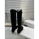 Factory priceThis year a very hot niche brand boots, Toteme tall boots square head riding boots long women's boots!Toteme these boots should be Hermes flat replacement New York blogger's ultra-modern classic fall and win