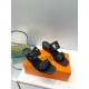 Hermes Hermes 2023 Official website synchronized spring and summer new style, slant heel sandalCowhide fabric, sheepskin footbed. Sheepskin lining. A lightweight summer sandal with a classic shape transformed into a leat