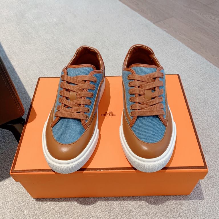 Men's [Guanhua] Hermes  home 23ss early spring new products! Classic boot shape   British color blocking design, classic and durable! The original inverted mold last shape, the ultimate 11 shape, imported high-end knitti