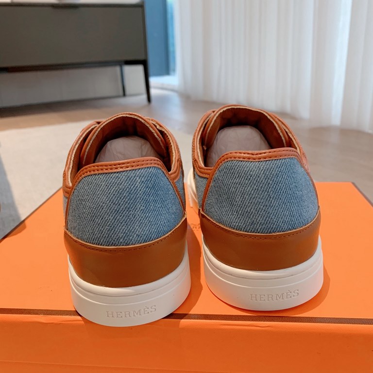 Men's [Guanhua] Hermes  home 23ss early spring new products! Classic boot shape   British color blocking design, classic and durable! The original inverted mold last shape, the ultimate 11 shape, imported high-end knitti