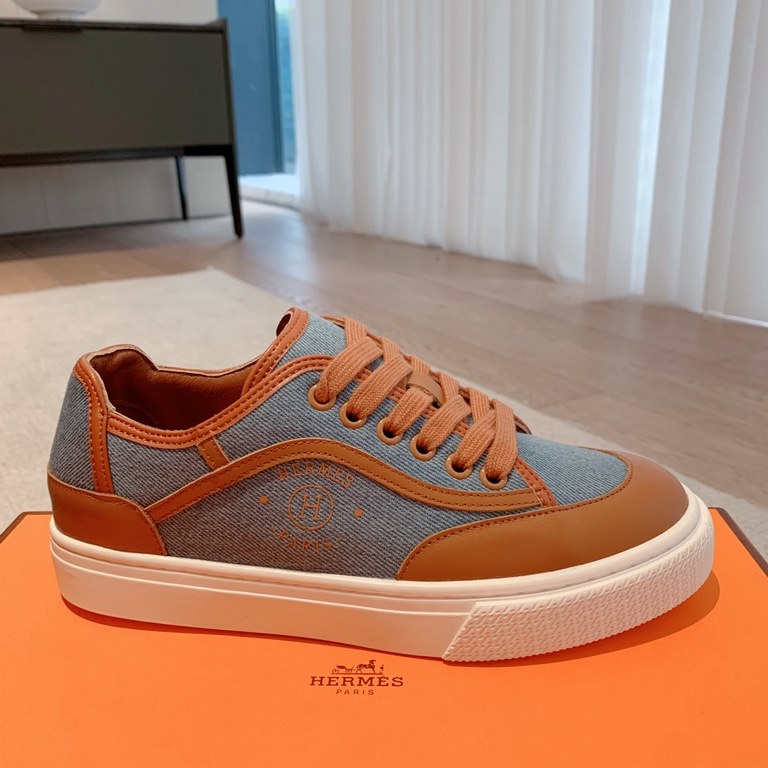 Men's [Guanhua] Hermes  home 23ss early spring new products! Classic boot shape   British color blocking design, classic and durable! The original inverted mold last shape, the ultimate 11 shape, imported high-end knitti