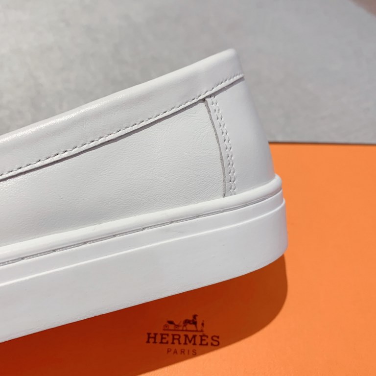 Men's [Guanhua] Hermes  home 23ss early spring new products! Classic boot shape   British color blocking design, classic and durable! The original inverted mold last shape, the ultimate 11 shape, imported high-end knitti