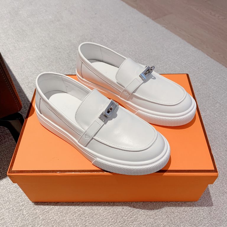 Men's [Guanhua] Hermes  home 23ss early spring new products! Classic boot shape   British color blocking design, classic and durable! The original inverted mold last shape, the ultimate 11 shape, imported high-end knitti