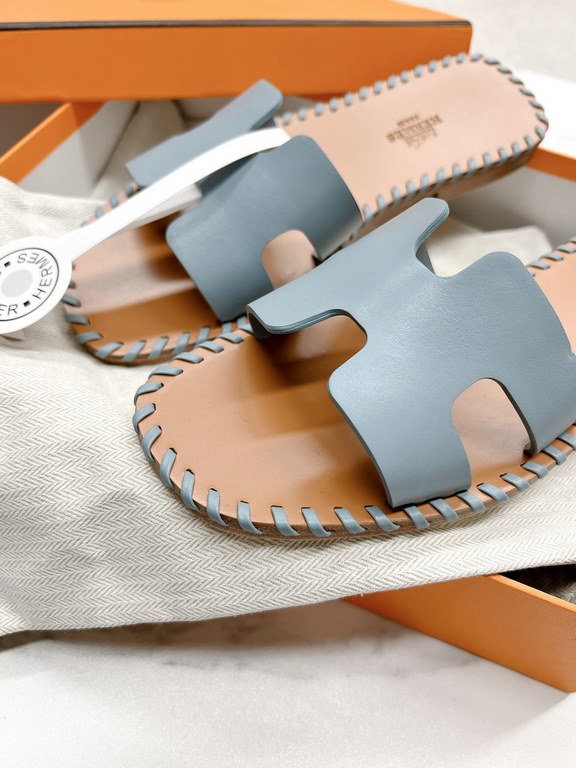 Hermès version of the workmanship material upgrade.Hermes  market highest edition handmade shoes   Top Product Hermes Slippers  ----------23 Early spring new model is the same as the original, master level handmade ! Hig