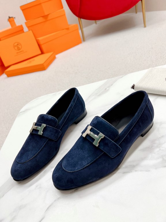 HERME'c, the whole network exclusive handmade, private high-end customization, classic handmade workshop ~ ~ ~ big goods real shotRoyal Loafers, very classic, versatile, simple, colorblocking design, on the foot is very 