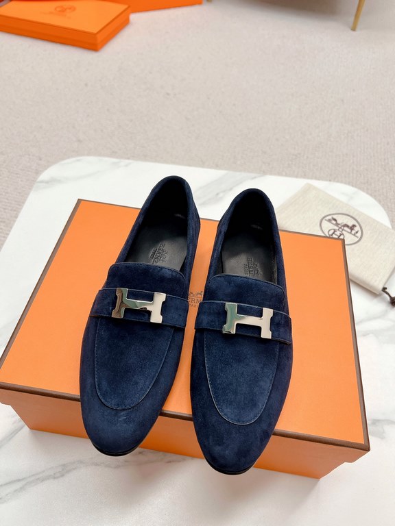 HERME'c, the whole network exclusive handmade, private high-end customization, classic handmade workshop ~ ~ ~ big goods real shotRoyal Loafers, very classic, versatile, simple, colorblocking design, on the foot is very 