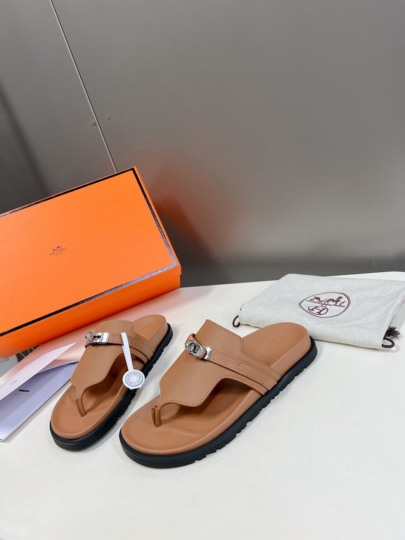 Men  [ΗERMES 】 Hermes spring and summer classic couple models second uncle slippers Chypre ugly ugly ugly uncle slippers - old man slippers, on the foot is simply too comfortable! It's simple and cute!All mixed breed she