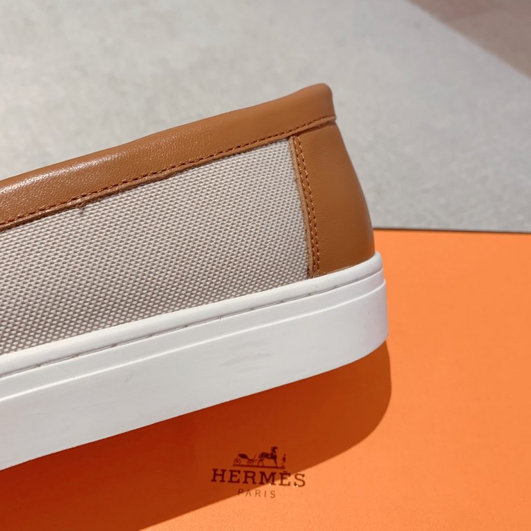 Men's [Guanhua] Hermes  home 23ss early spring new products! Classic boot shape   British color blocking design, classic and durable! The original inverted mold last shape, the ultimate 11 shape, imported high-end knitti