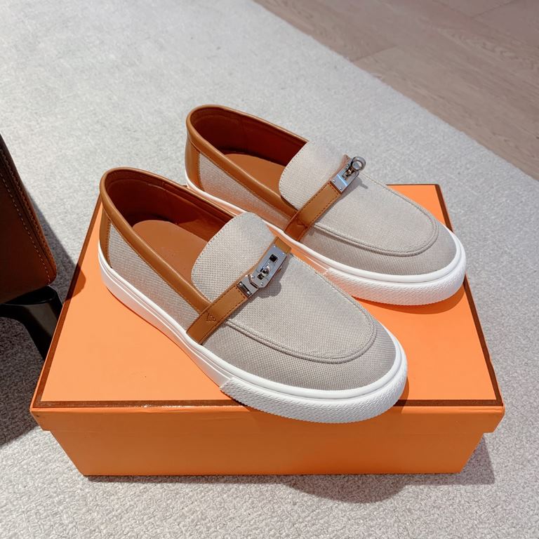 Men's [Guanhua] Hermes  home 23ss early spring new products! Classic boot shape   British color blocking design, classic and durable! The original inverted mold last shape, the ultimate 11 shape, imported high-end knitti