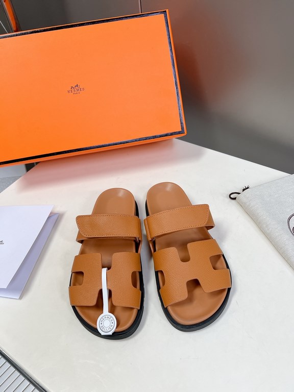 Men  [ΗERMES 】 Hermes spring and summer classic couple models second uncle slippers Chypre ugly ugly ugly uncle slippers - old man slippers, on the foot is simply too comfortable! It's simple and cute!All mixed breed she