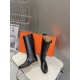 Top generation purchase version of HERMES Hermes kelly knight boots, partial casual a new model, with the toe part of the collision color, the upper is custom linen material, after more than 1 month development and becom