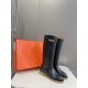 Top generation purchase version of HERMES Hermes kelly knight boots, partial casual a new model, with the toe part of the collision color, the upper is custom linen material, after more than 1 month development and becom