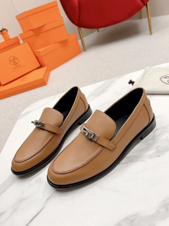 HERME'c, the whole network exclusive handmade, private high-end customization, classic handmade workshop ~ ~ big goods real shotDestin Loafers, very classic, versatile, simple, colorblocking design, on the foot is very f